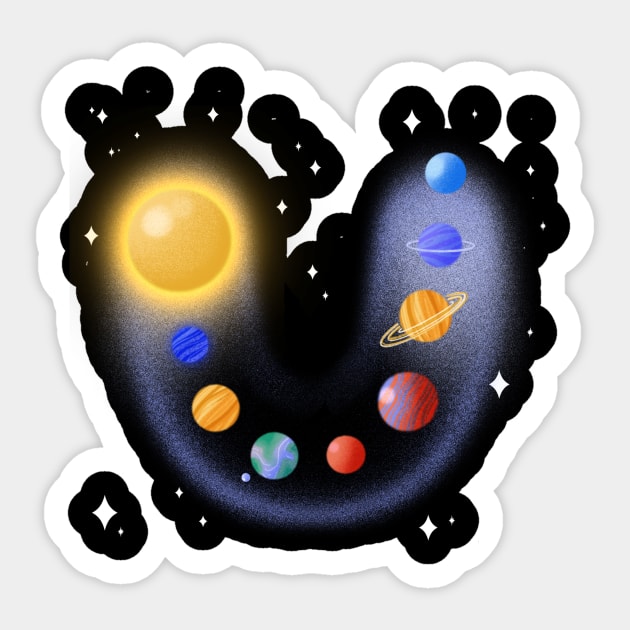 The universe Sticker by Lethy studio